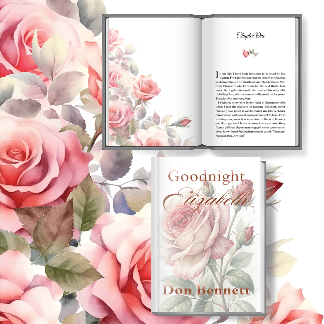 Cover and internal spread for Goodnight Elizabeth by Don Bennett